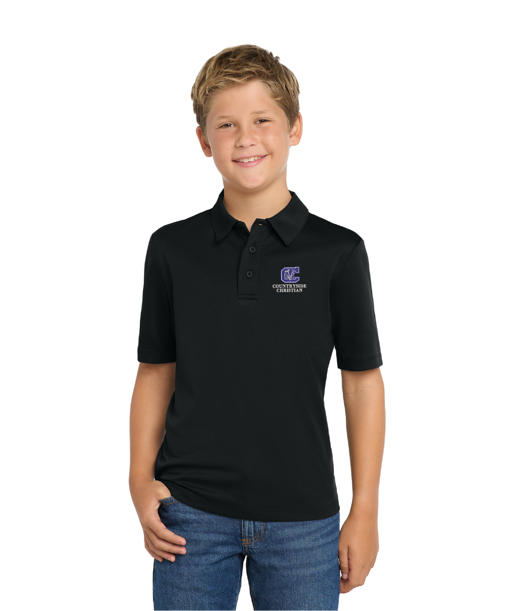 Uniform Polo Performance Polyester-Black - Image 3